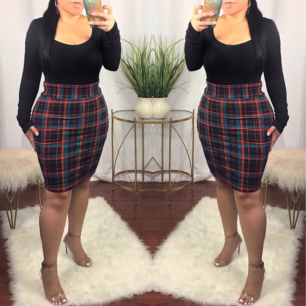 Dionne Plaid Skirt
