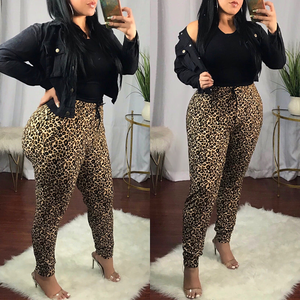 Cheetah Print Joggers