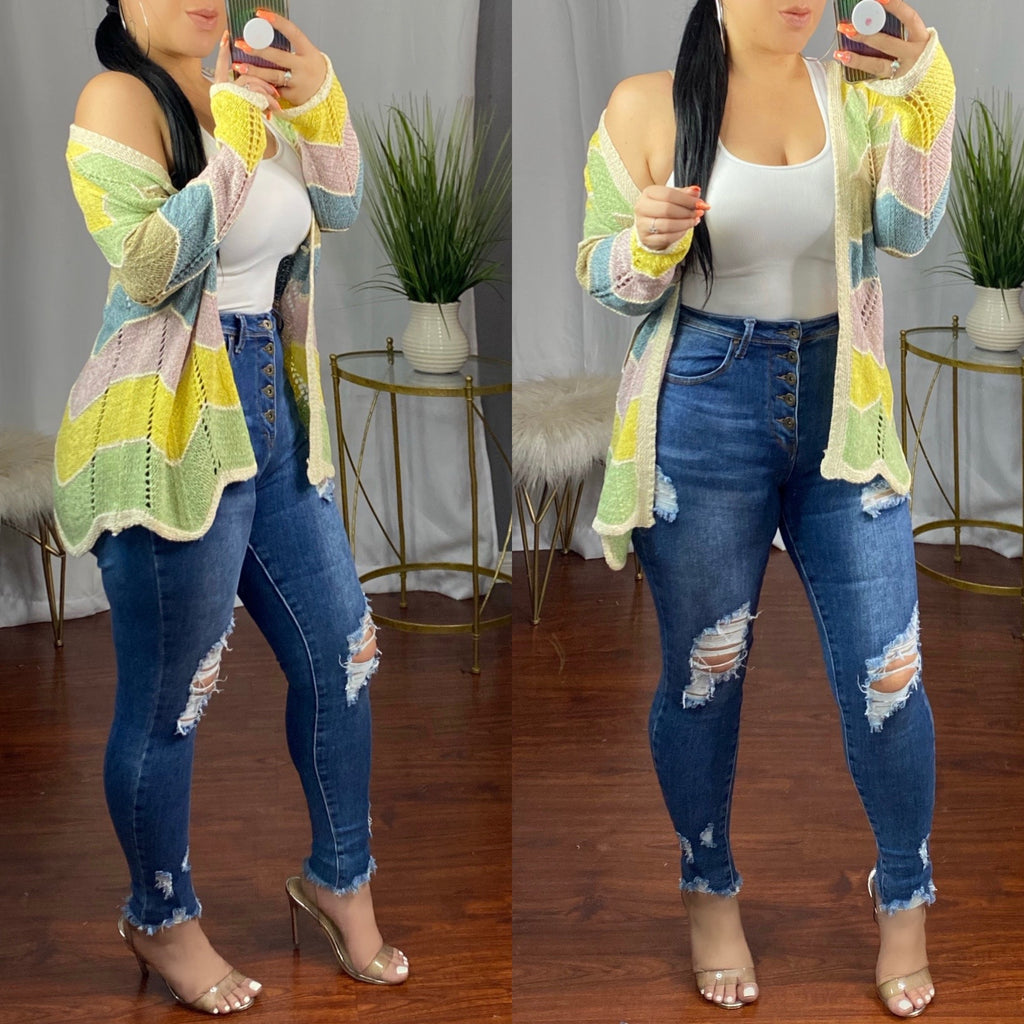 April Pastel Knit Cardigan