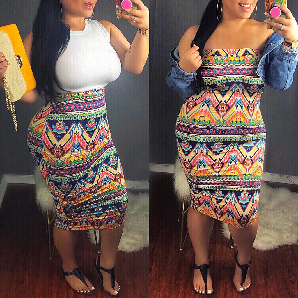 Multi Print 2/1 Skirt