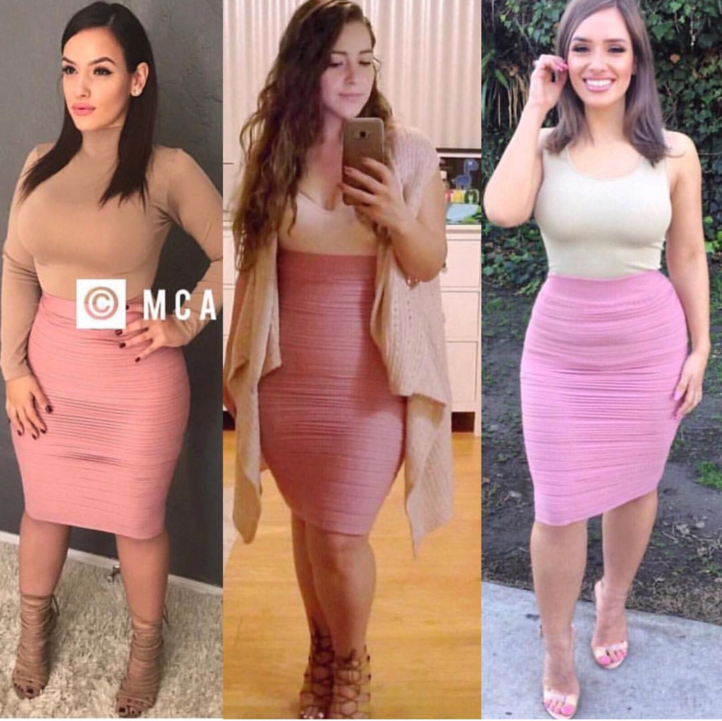 Blush Spandex Skirt