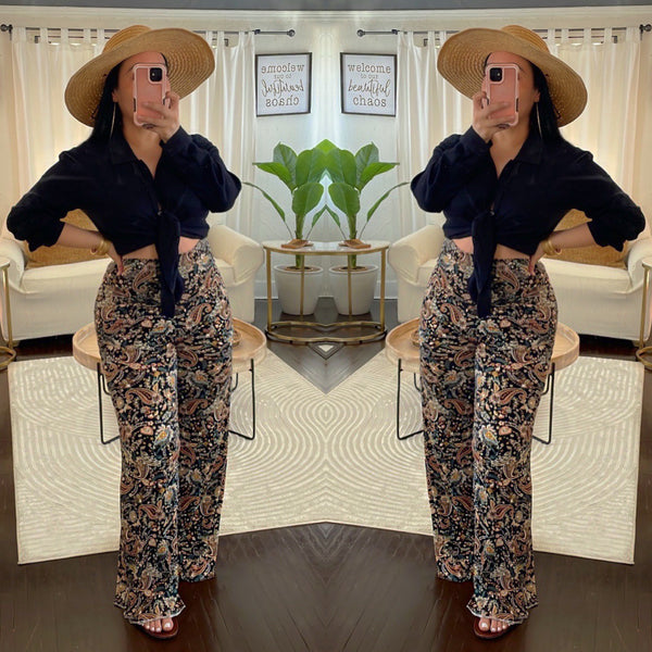 Multi Print Palazzo Pants