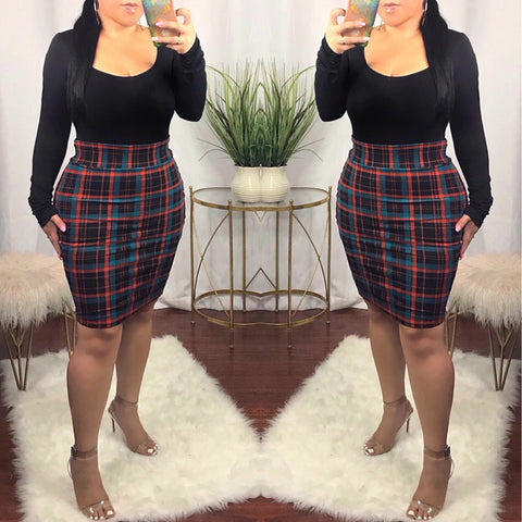 Dionne Plaid Skirt