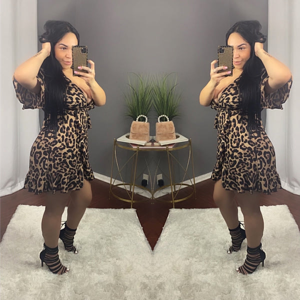 Leopard Wrap Dress