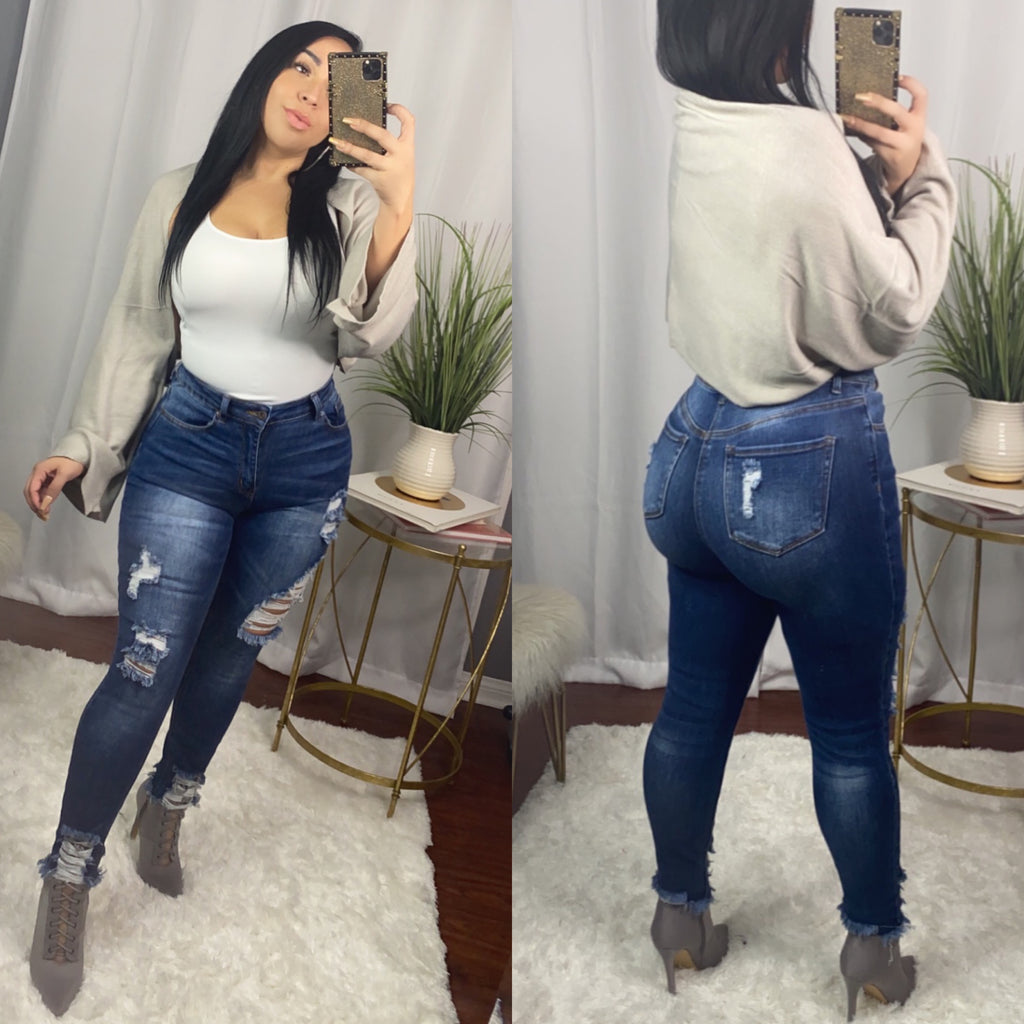 Push Up Butt High Rise Dark Jeans – M.Caroline Boutique