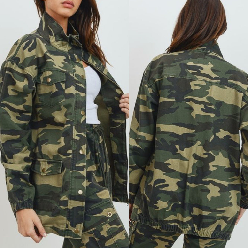 Camouflage Oversized Jacket