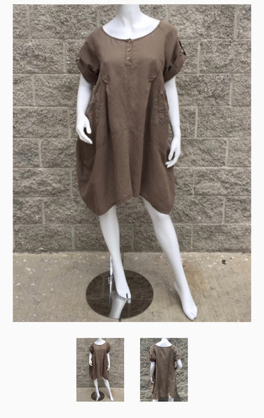 Vintage Taupe Tunic Dress
